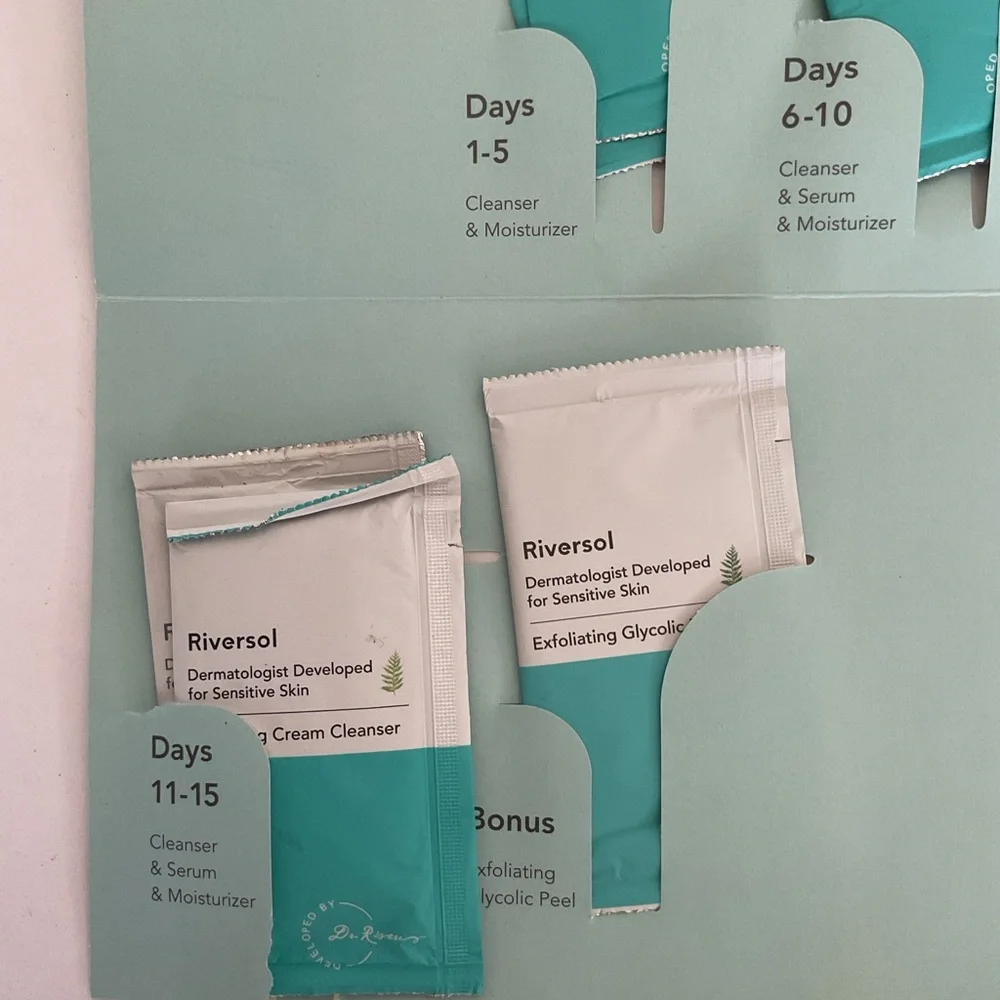 Riversol 15 Day 9 piece Anti Aging Sample Kits Lot of 2